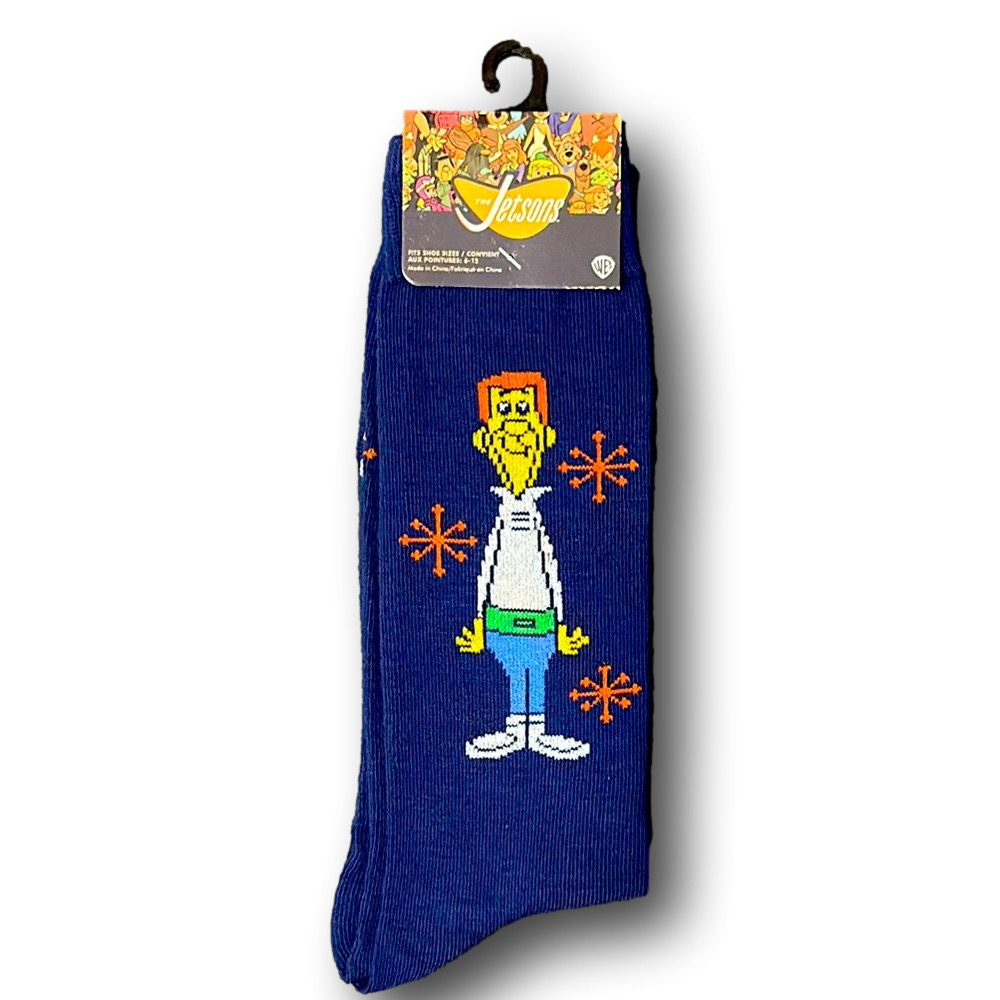 3/$20 The Jetsons Cartoon George Jetson Funny Novelty Crew Socks - NWT